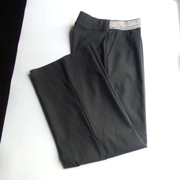 Hue Brown Hound's-tooth Check Wide Legged Pants US Size Small Never Worn - Picture 1 of 10